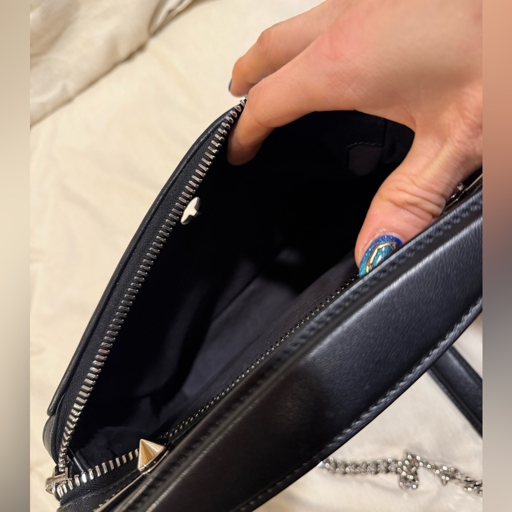 Fendi Black Quilted Leather Satchel with Silver Accents - Picture 7 of 9